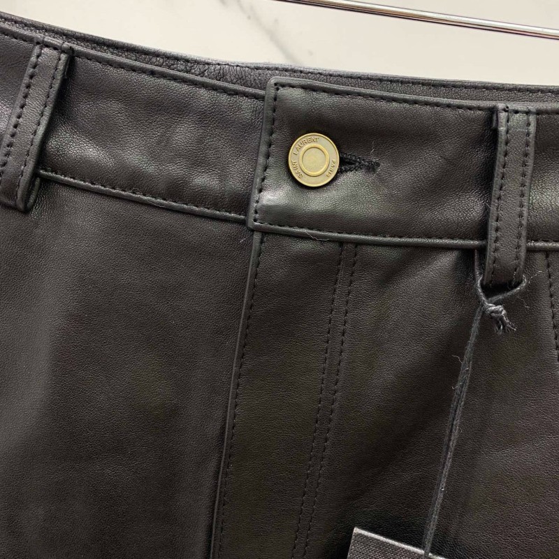 YSL Leather Shorts
