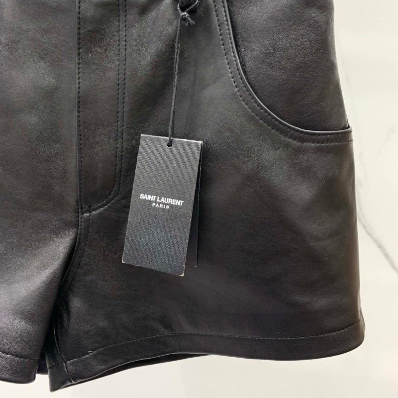 YSL Leather Shorts