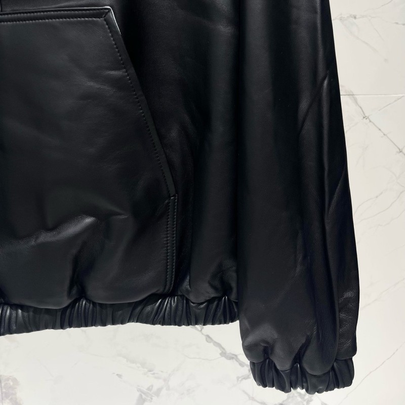 YSL Unisex Leather Hoodie