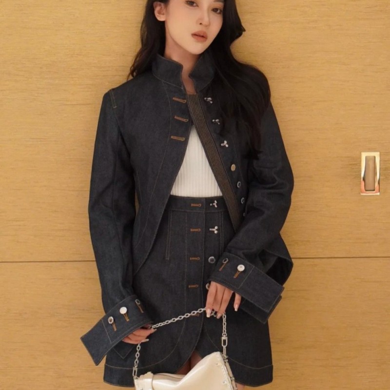 LV Denim Long Shirt & Skirts