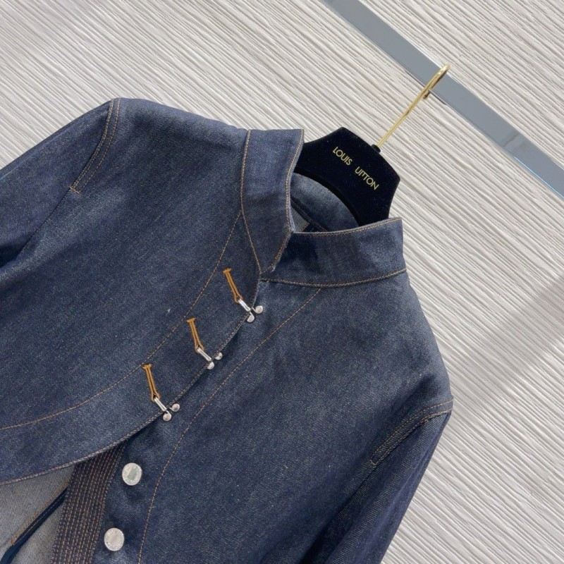 LV Denim Long Shirt & Skirts