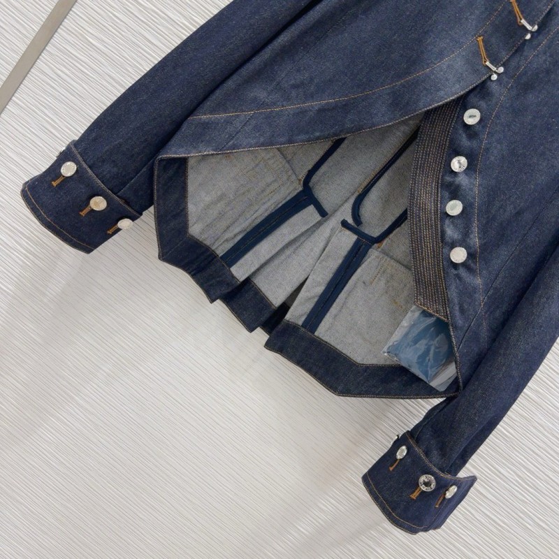 LV Denim Long Shirt & Skirts