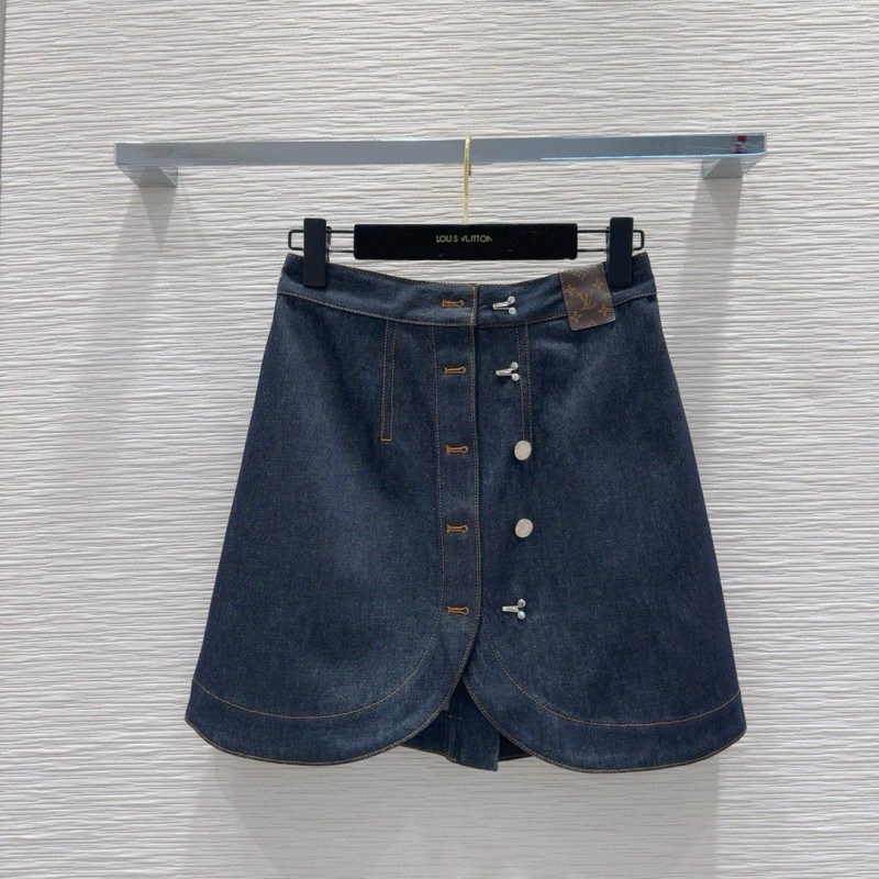 LV Denim Long Shirt & Skirts