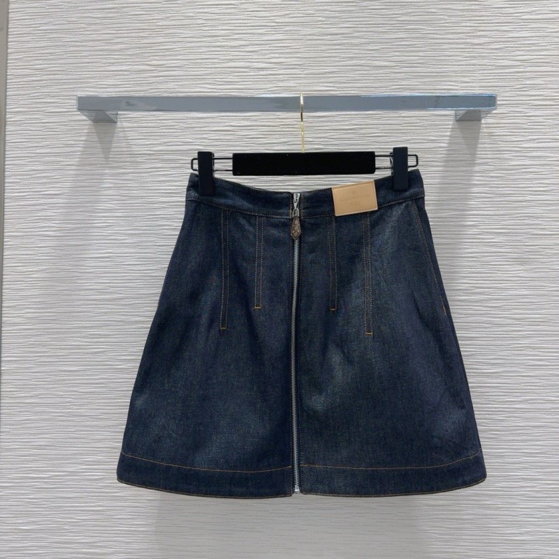 LV Denim Long Shirt & Skirts