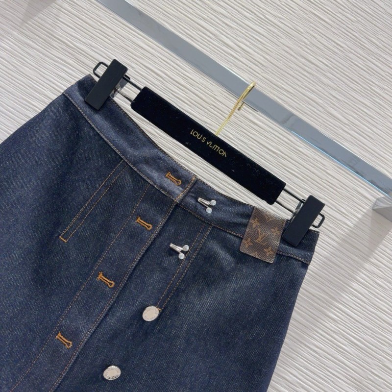 LV Denim Long Shirt & Skirts