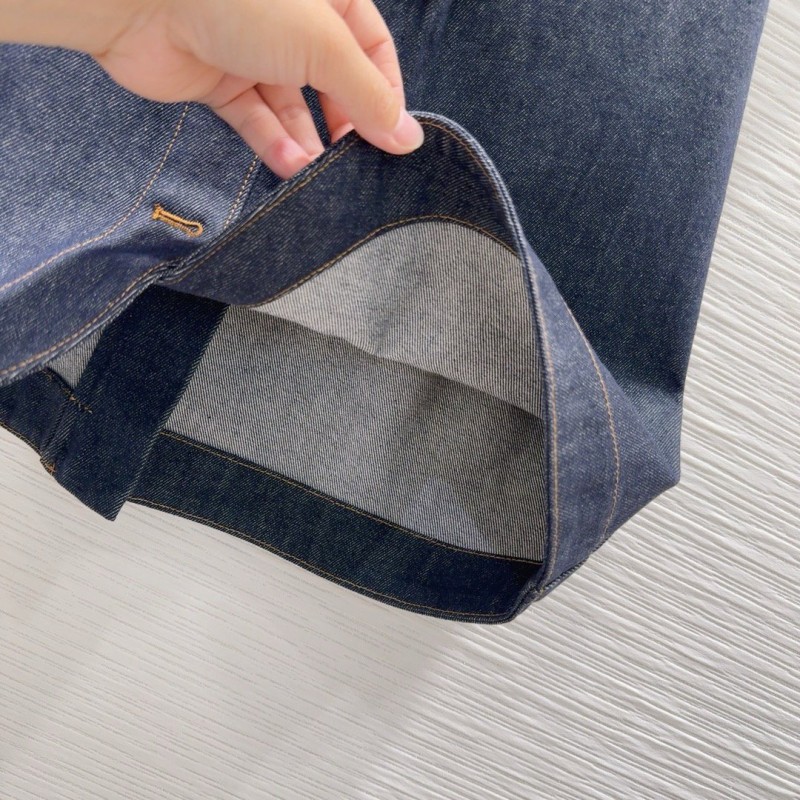 LV Denim Long Shirt & Skirts