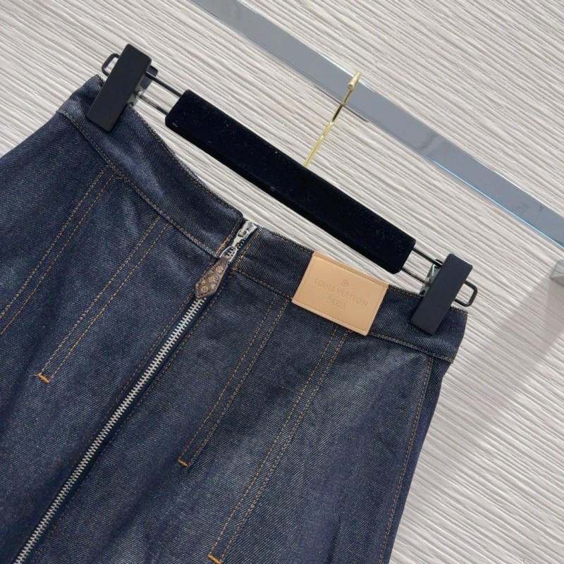 LV Denim Long Shirt & Skirts