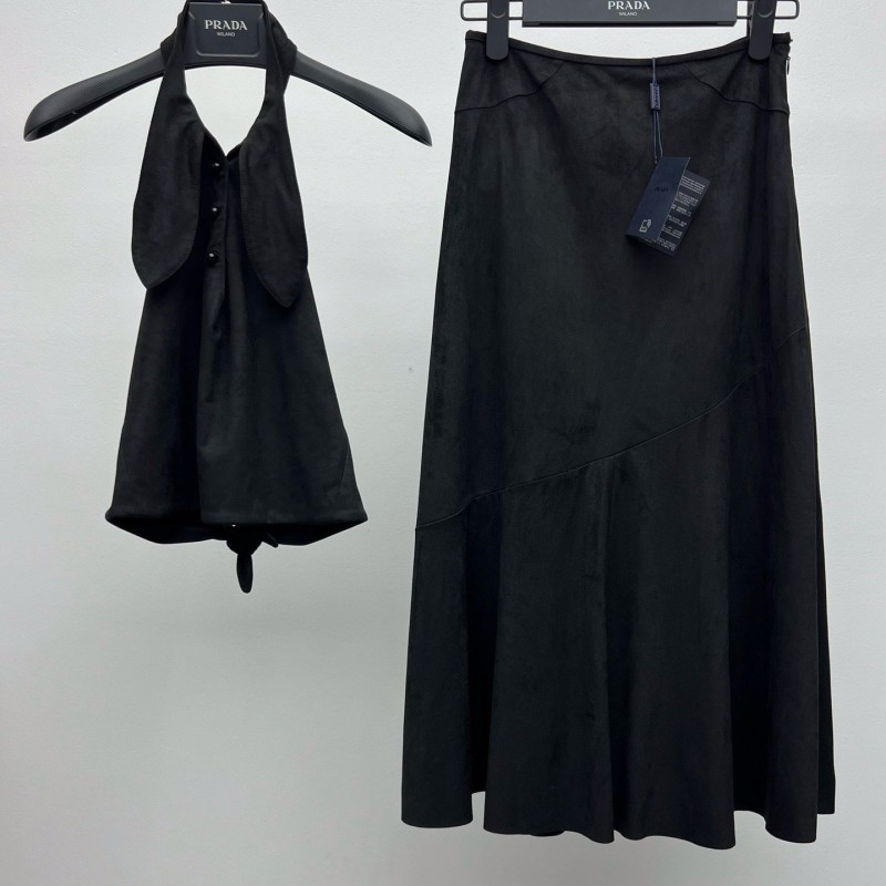 Prada Halter Neck Shirt & Skirts