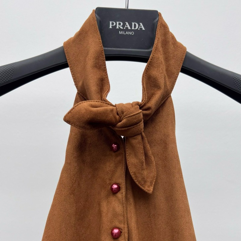 Prada Halter Neck Shirt & Skirts