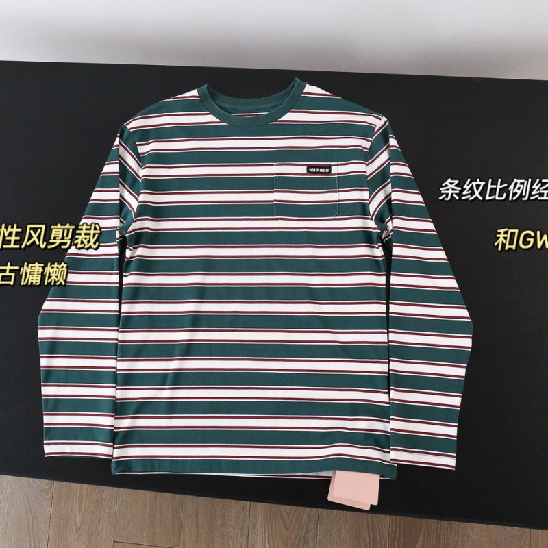 MiuMiu Unisex Long Sleeves Tee