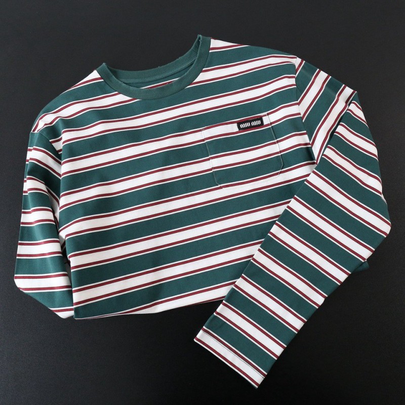 MiuMiu Unisex Long Sleeves Tee