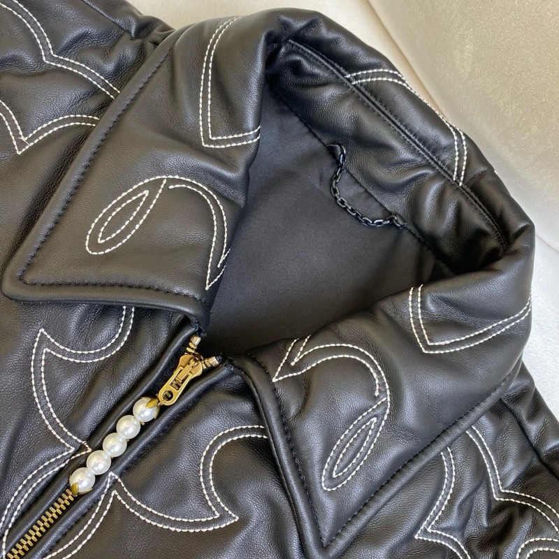 LV Unisex Leather Jacket