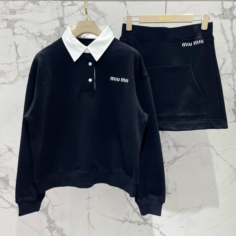 MiuMiu Long Sleeves Shirt & Skirts Set