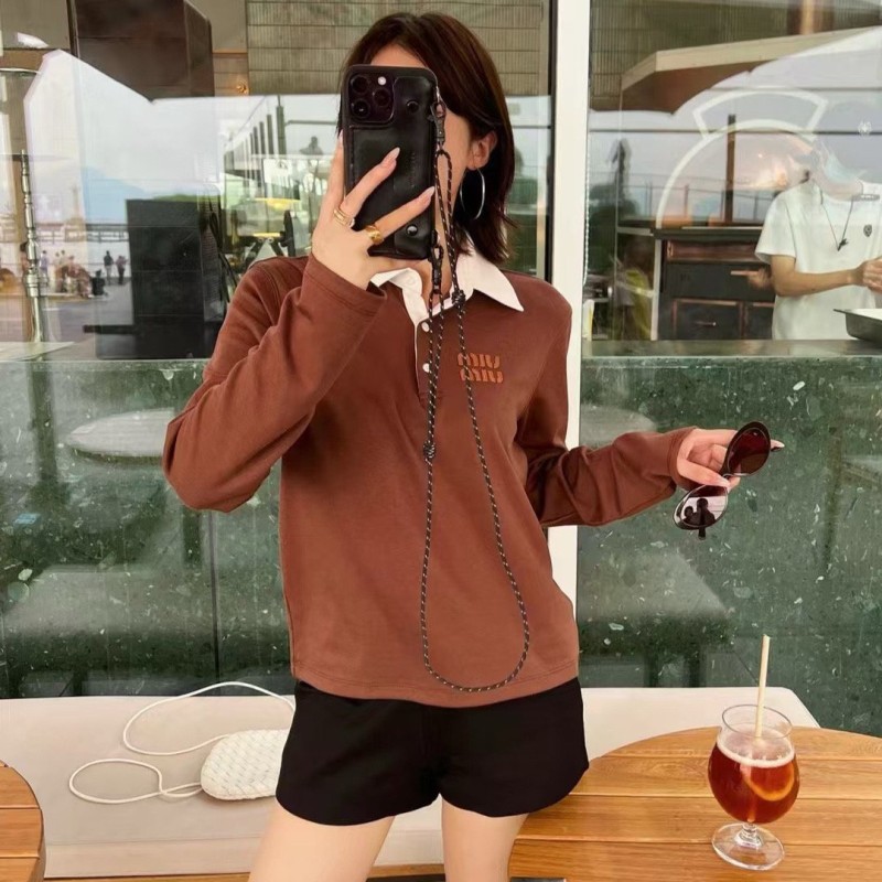 MiuMiu Long Sleeves Polo Tee