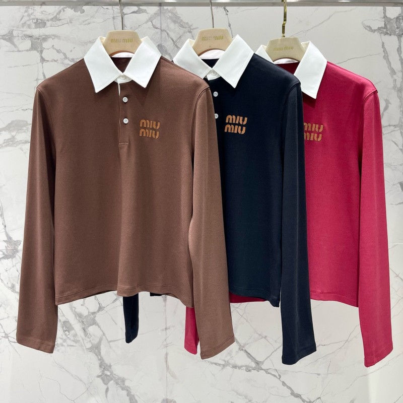 MiuMiu Long Sleeves Polo Tee