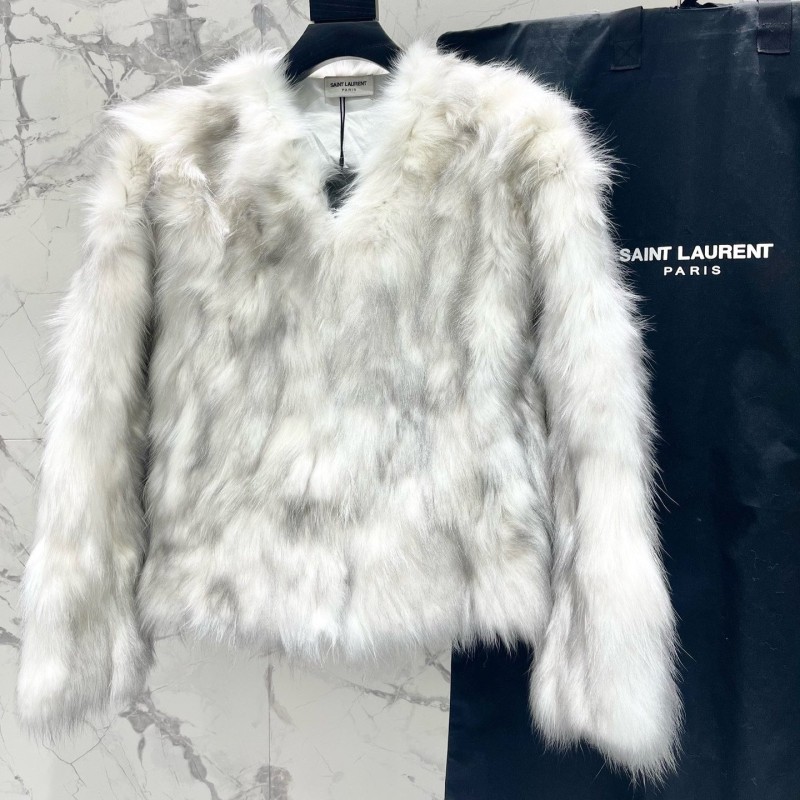 YSL Fox Fur Coat