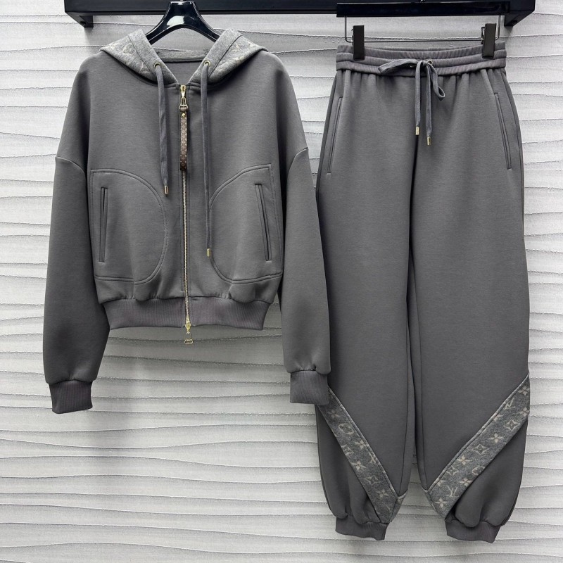 LV Zipper Sweater & Sweatpants Set