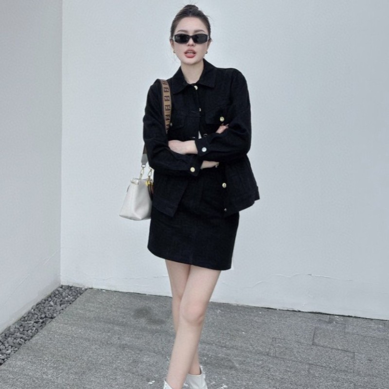 Fendi Denim Jacket & Skirts