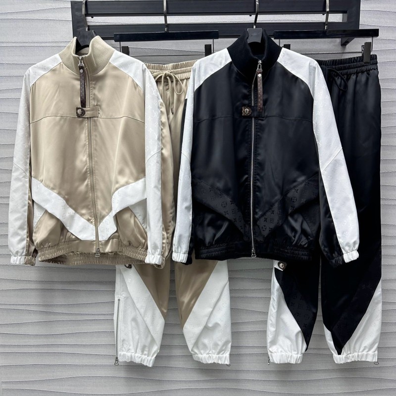 LV Zipper Jacket & Sweatpants Set