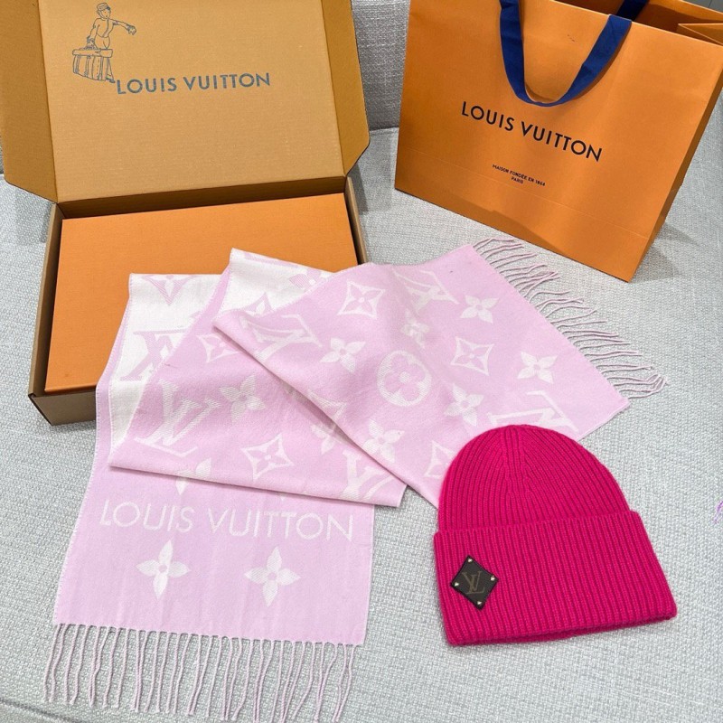 LV Long Scarf & Bennie Hat