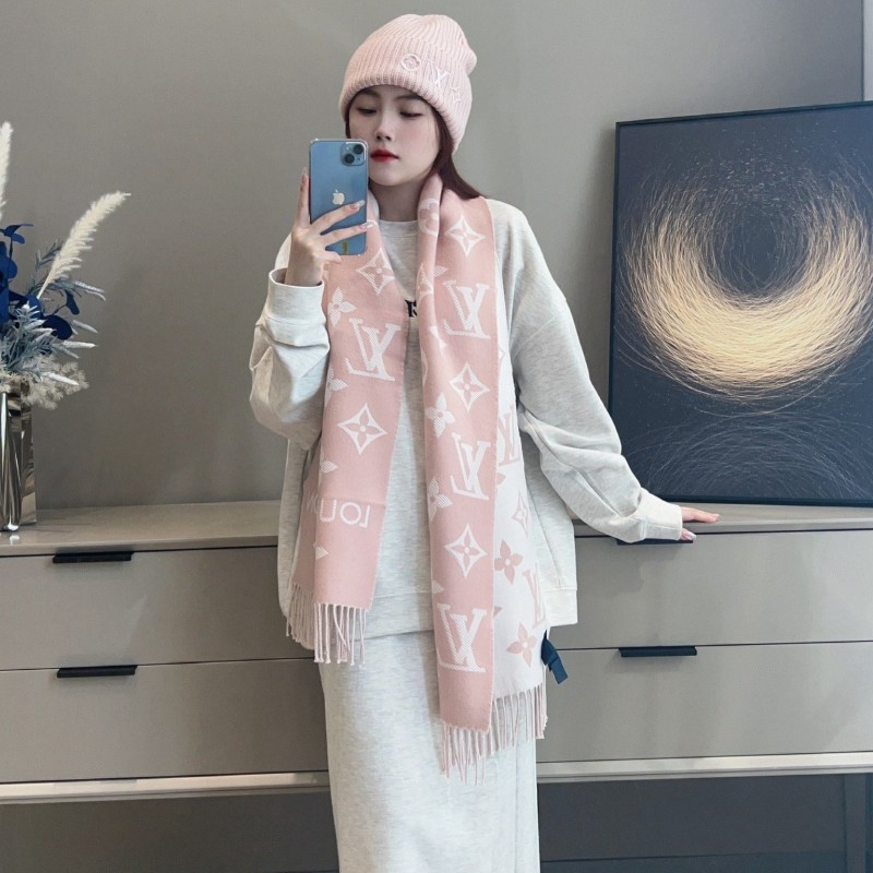 LV Long Scarf & Bennie Hat