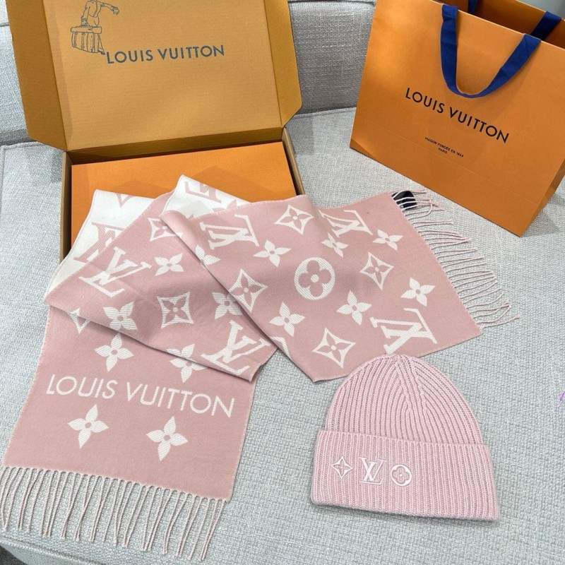 LV Long Scarf & Bennie Hat