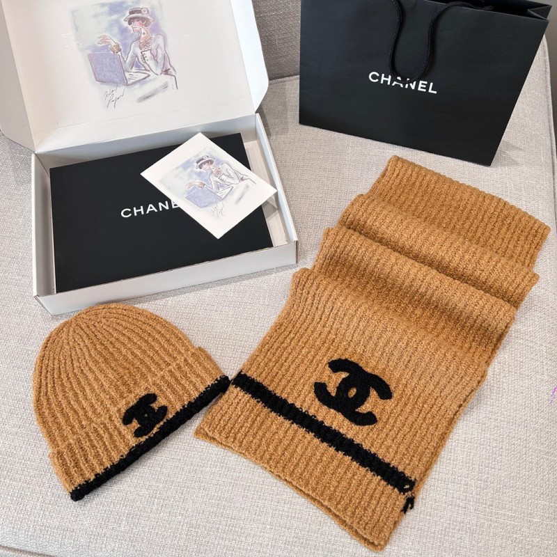 Chanel Scarf & Bennie Hat
