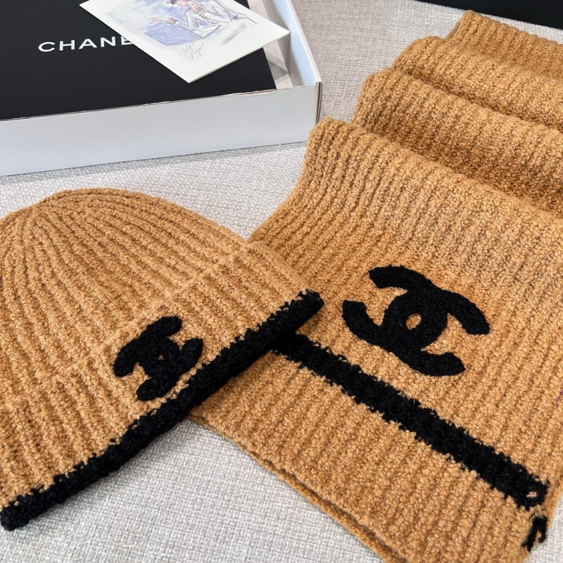 Chanel Scarf & Bennie Hat