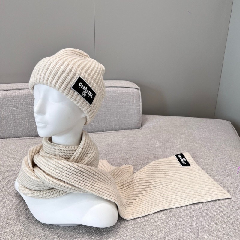 Chanel Long Scarf & Bennie Hat