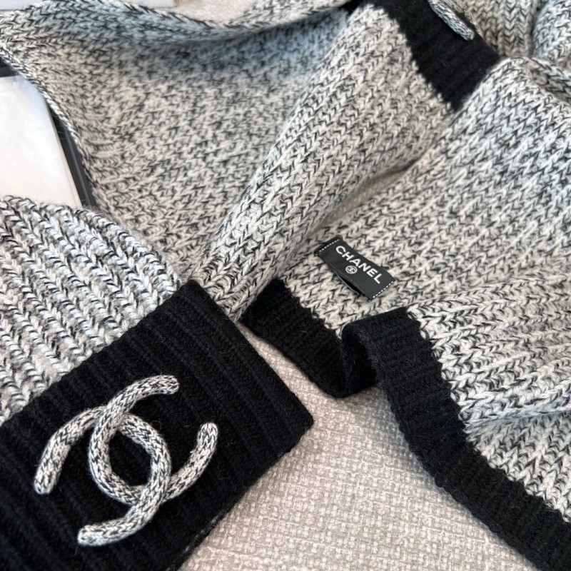 Chanel Scarf & Bennie Hat