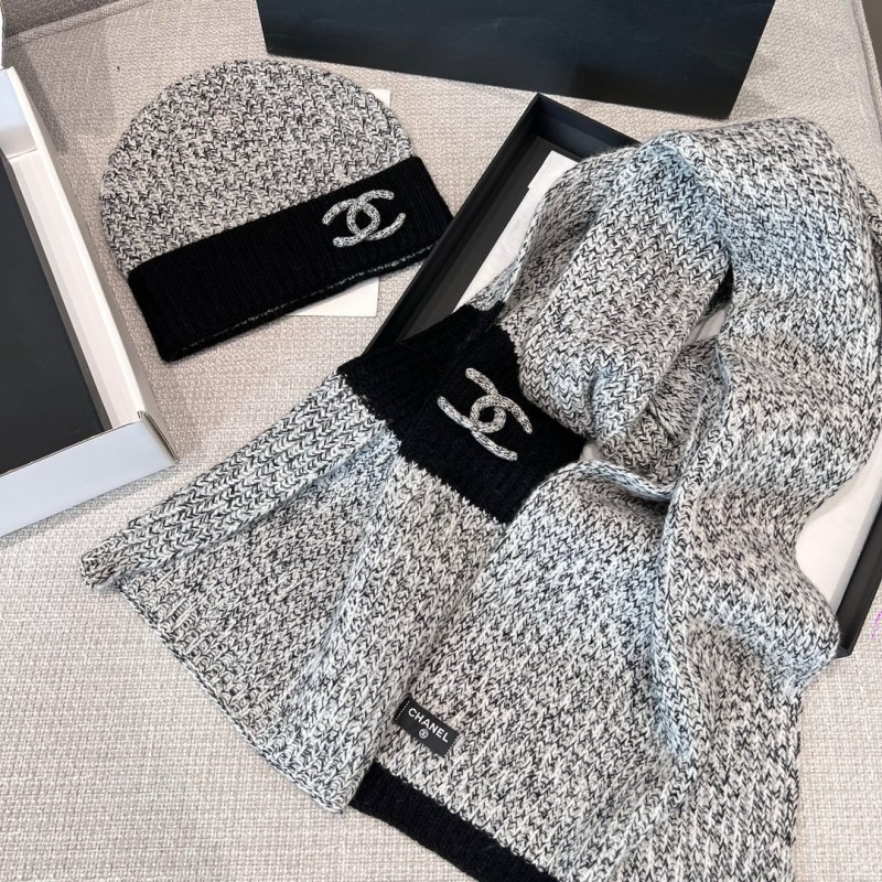 Chanel Scarf & Bennie Hat