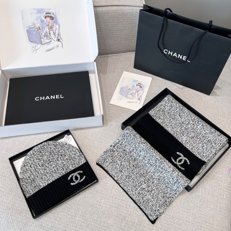 Chanel Scarf & Bennie Hat