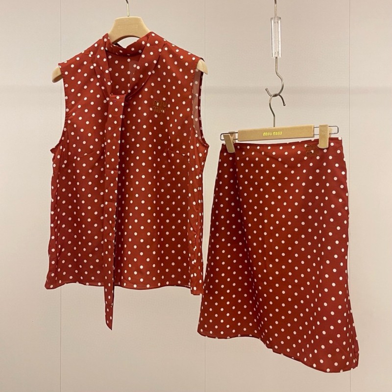 MiuMiu Sleeveless Shirt & Skirts