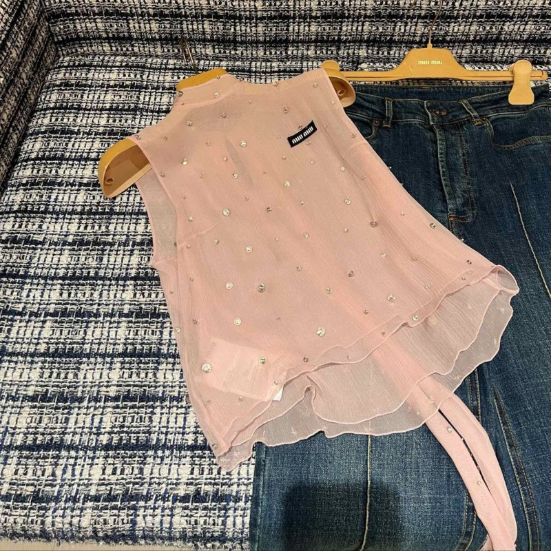 MiuMiu Sleeveless Shirt & Skirts Set