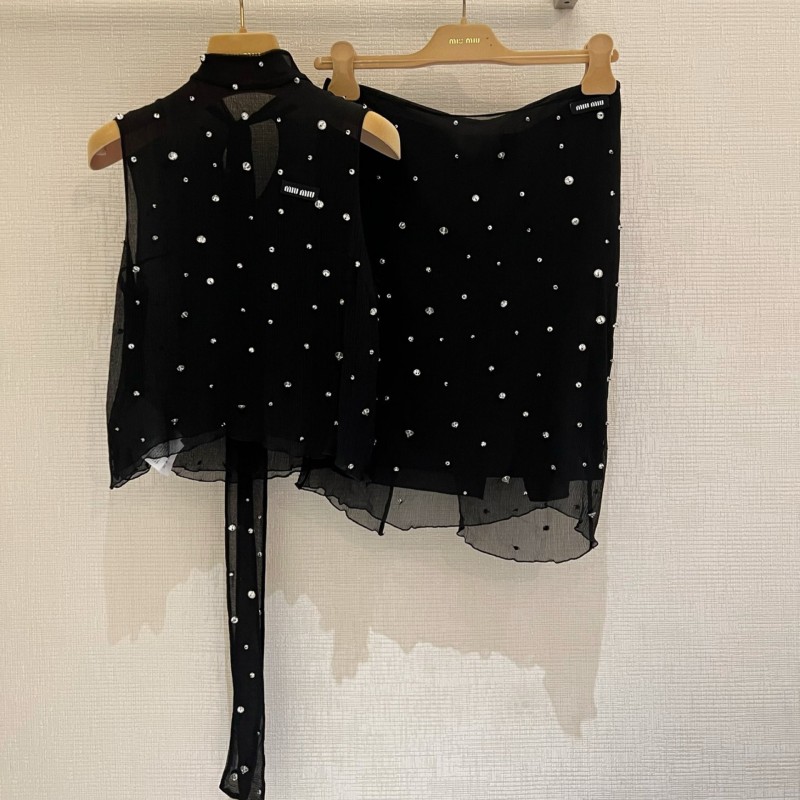 MiuMiu Sleeveless Shirt & Skirts Set