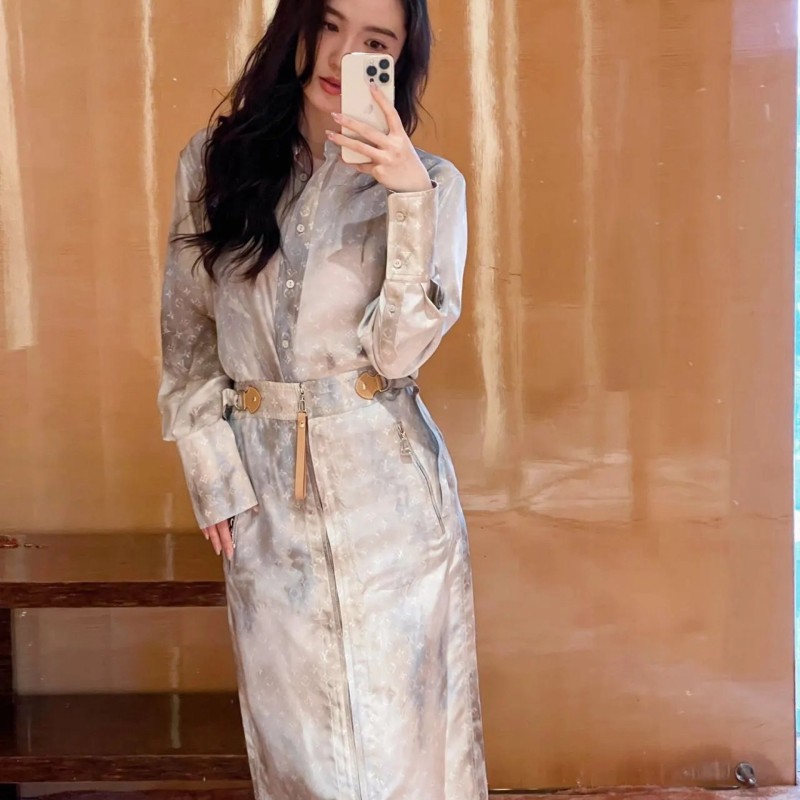 LV Long Sleeves Shirt & Skirts