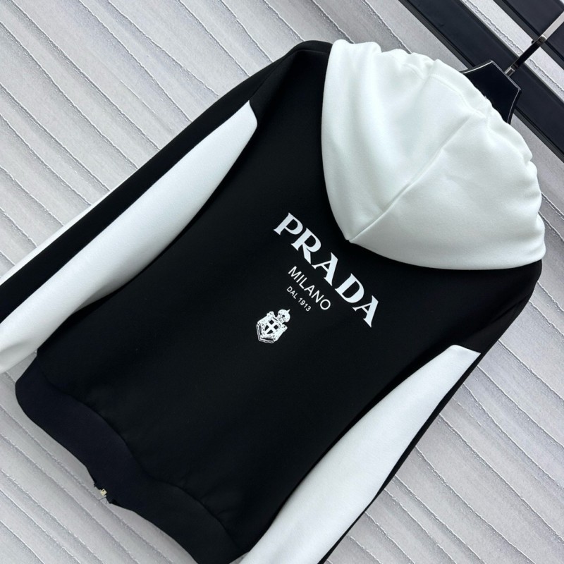 Prada Zipper Sweater & Sweatpants Set