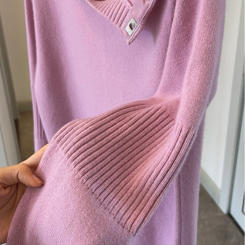 Chanel Cashmere Shoulder Buckle Sweater