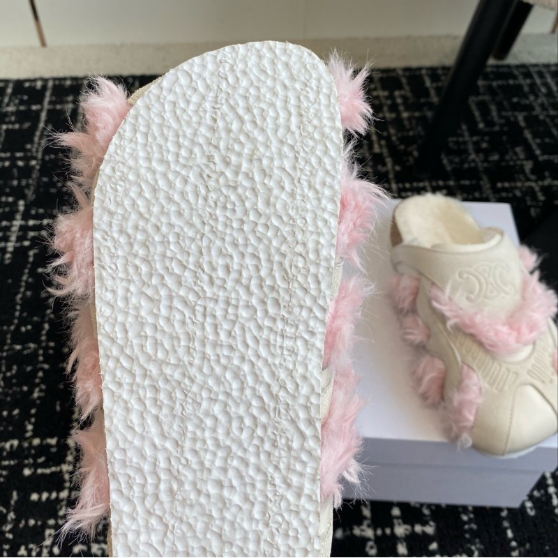 Celine Fur Sandals