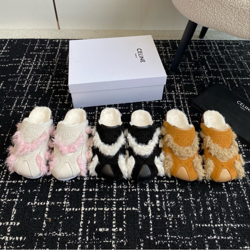 Celine Fur Sandals