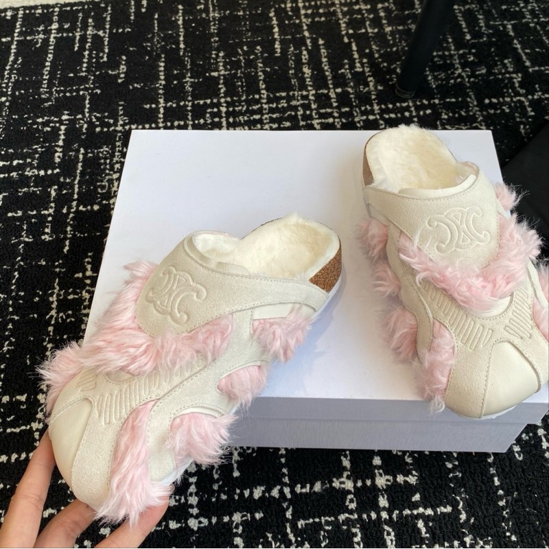 Celine Fur Sandals