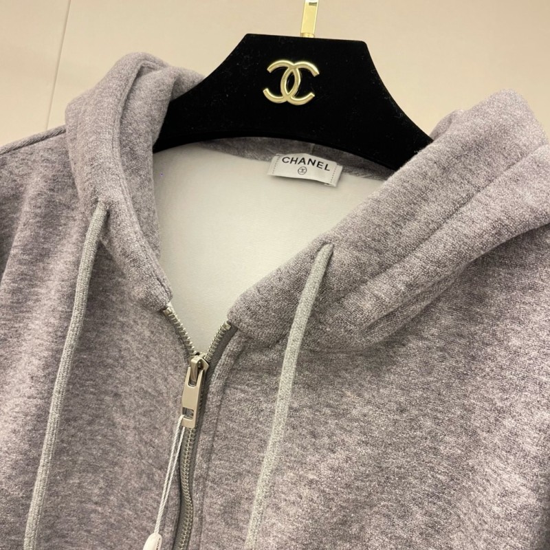 Chanel Zipper Sweater & Sweatpants Set