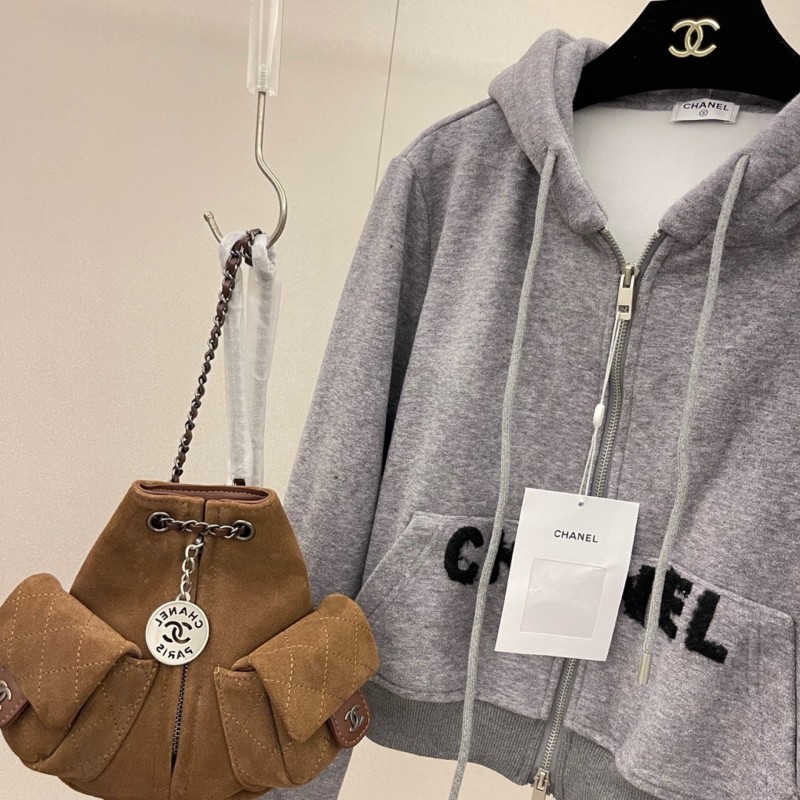 Chanel Zipper Sweater & Sweatpants Set