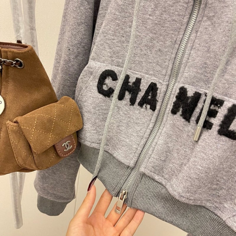 Chanel Zipper Sweater & Sweatpants Set