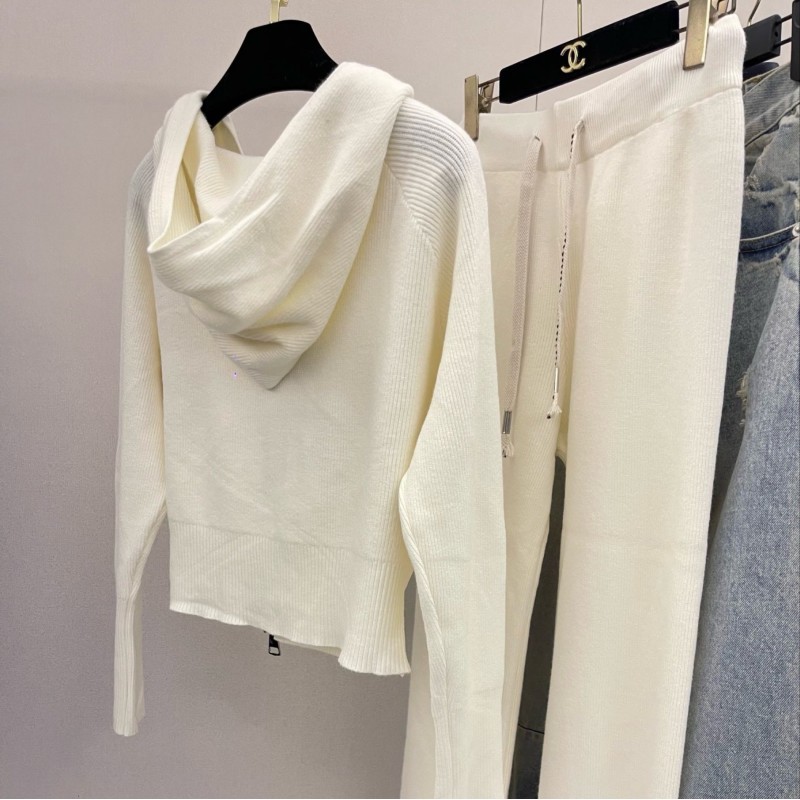 Chanel Zipper Sweater & Sweatpants Set
