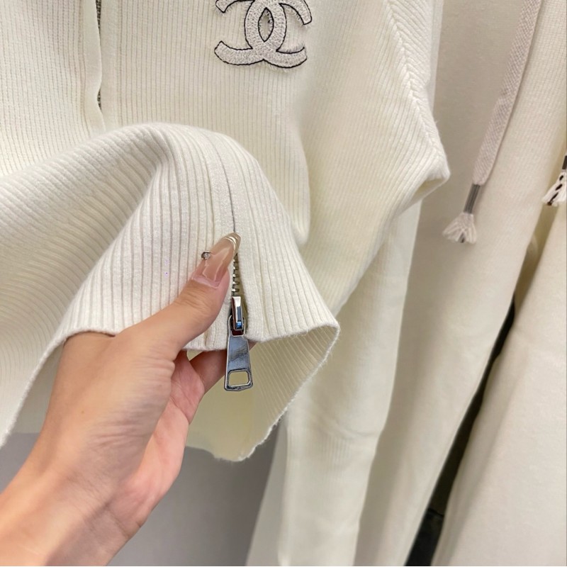Chanel Zipper Sweater & Sweatpants Set