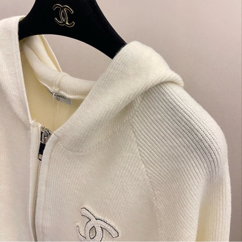 Chanel Zipper Sweater & Sweatpants Set