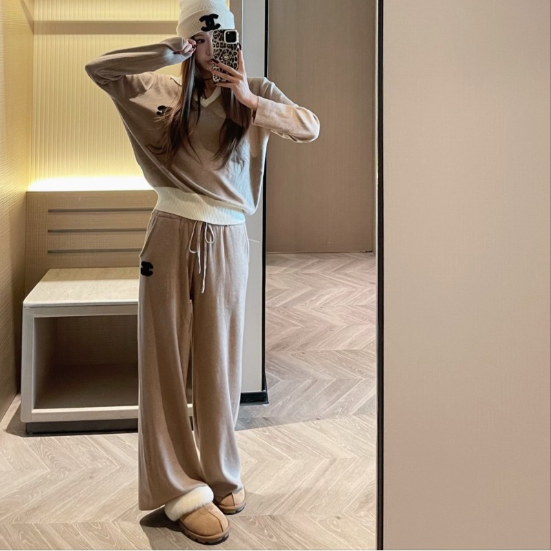 Chanel Cashmere Sweater & Sweatpants Set