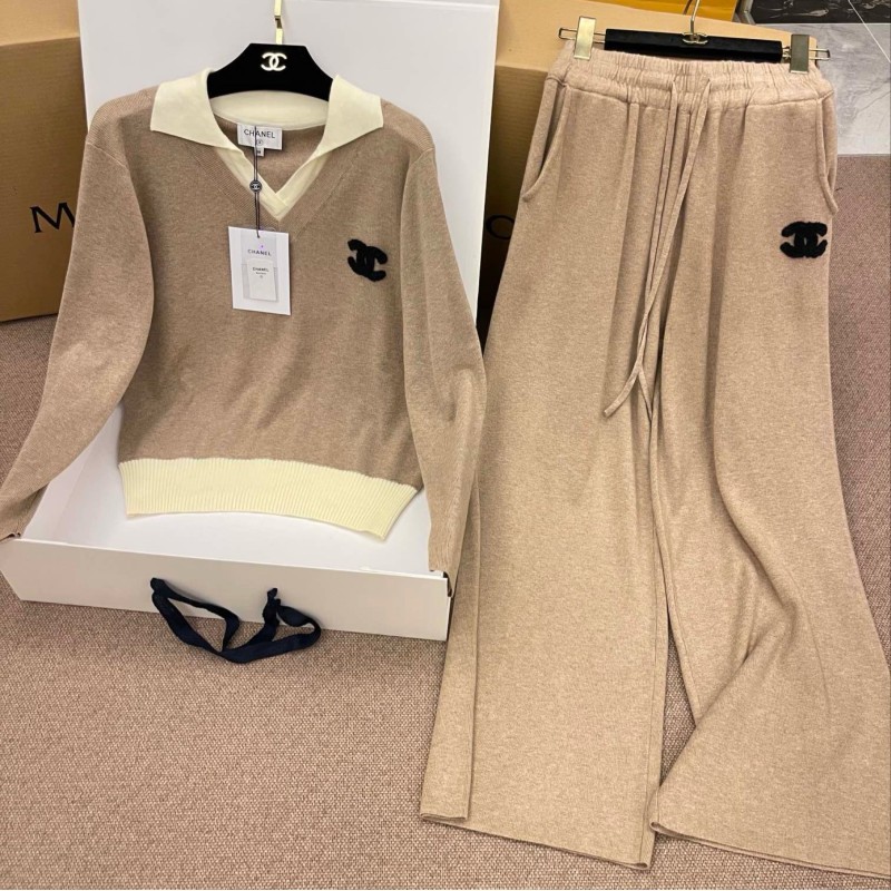 Chanel Cashmere Sweater & Sweatpants Set