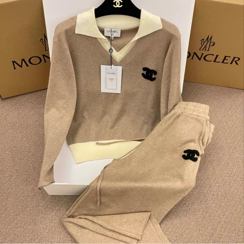 Chanel Cashmere Sweater & Sweatpants Set